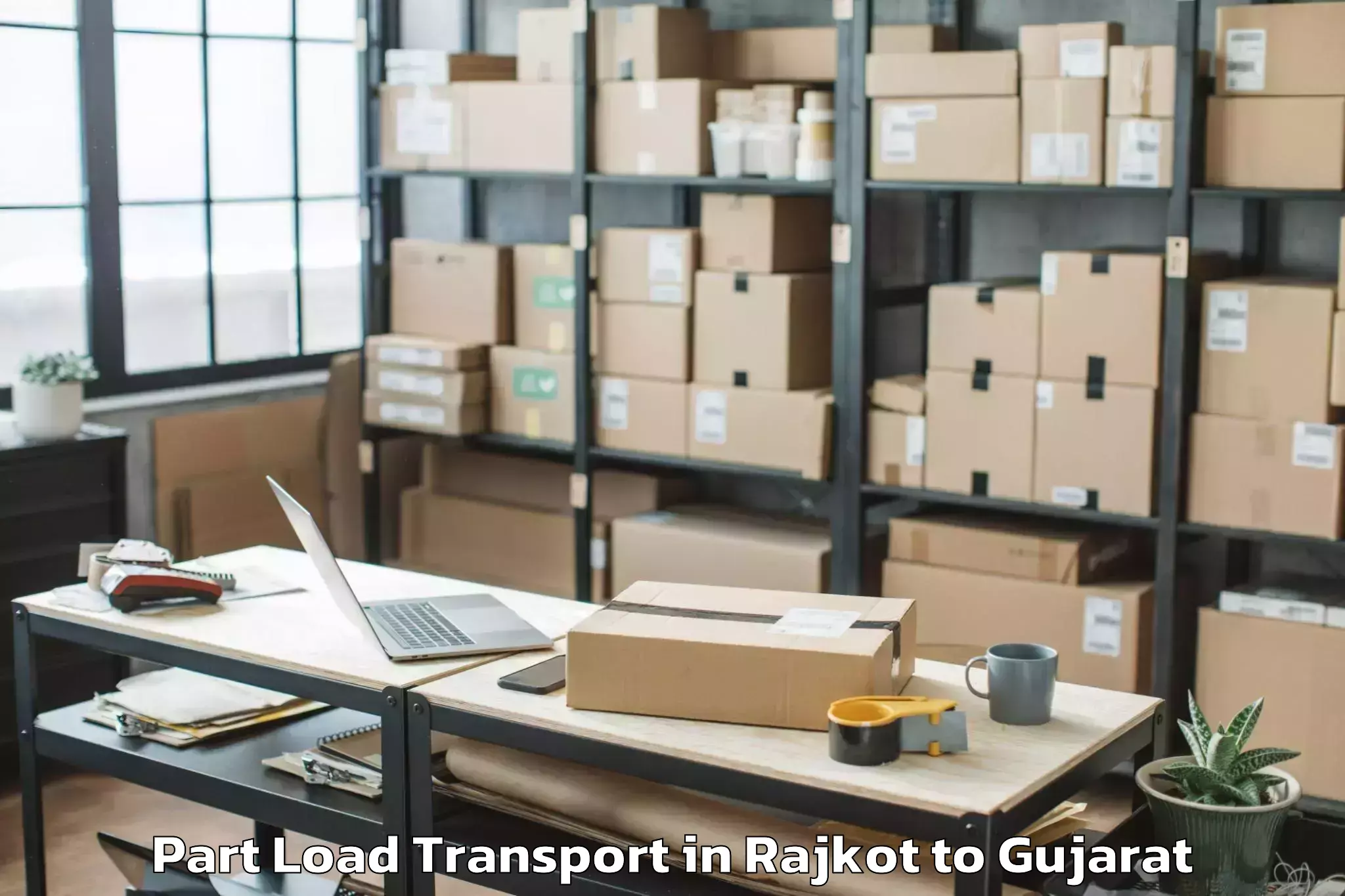 Affordable Rajkot to Hansot Part Load Transport